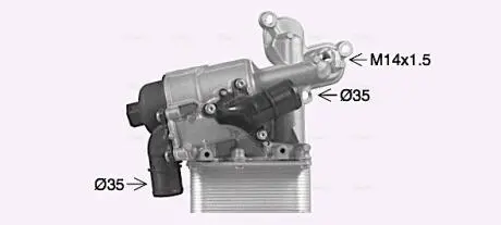 RT3631H Радіатор масляний Nissan/Opel/Renault в зборі (вир-во AVA) AVA COOLING підбір по vin на Brocar