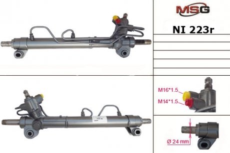 NI223R Рульова рейка з ГПК відновлена NISSAN X-TRAIL T30 01-07 MSG підбір по vin на Brocar