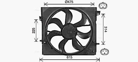 DN7540 Вентилятор AVA COOLING подбор по vin на Brocar