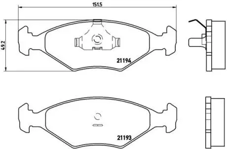 P23040 Гальмівні колодки дискові BREMBO підбір по vin на Brocar