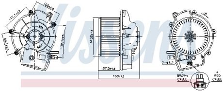 87606 Вентилятор салону NISSENS підбір по vin на Brocar