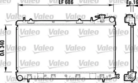 732410 Радиатор, охлаждения дивгателя VALEO підбір по vin на Brocar