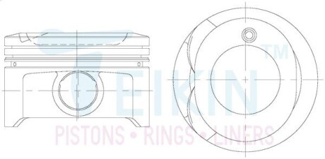 46334025 Поршни +0.25mm (к-кт на мотор) 1ZZ-FE Toyota Corolla, Celica, RAV-4 TEIKIN підбір по vin на Brocar