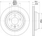 8DD355109801 Диск гальмівний зад. 314X22X75,9 (вент.) VW Touareg 2.5TDI-6. HELLA підбір по vin на Brocar