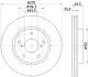 8DD355117361 Диск гальмівний перед, Toyota Prius/ RAV 4 III 1.8/2.4 05- HELLA підбір по vin на Brocar