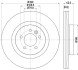 8DD355118871 Диск гальмівний перед Land Rover Range Rover Sport 06-12 HELLA підбір по vin на Brocar