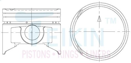 43279025 Поршни ремонт (+0.25мм) (к-кт на мотор) Mitsubishi 4G63N TEIKIN підбір по vin на Brocar