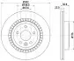 8DD355116191 Диск гальмівний Volvo XC60 I 2.0-3.2 05.08-12.17 HELLA підбір по vin на Brocar