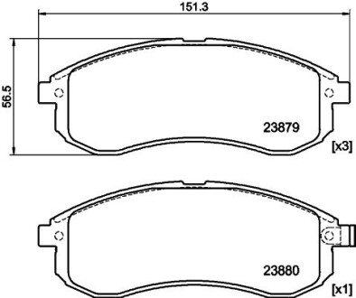 8DB355010281 Колодки гальмівні дискові комплект; передн. HELLA підбір по vin на Brocar