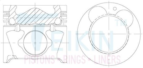 51142AG050 Поршни ремонт +0.50mm (к-кт на мотор) TEIKIN підбір по vin на Brocar