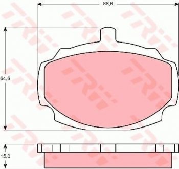 GDB331 Гальмівні колодки TRW подбор по vin на Brocar