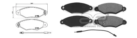 71125AAP Колодки тормозные передние Renault Kangoo (97-07), Peugeot 206 с датч. APLUS подбор по vin на Brocar