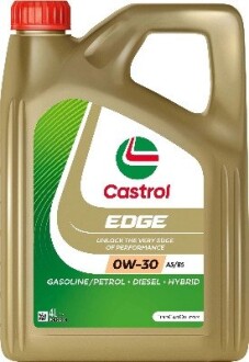 15F6A5 Масло ДВС 0W-30 Castrol EDGE ACEA A5/B5, 4л, синт. CASTROL підбір по vin на Brocar