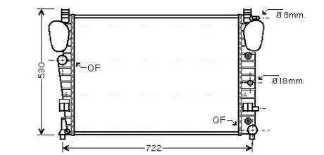 MSA2309 Радиатор охлаждения двигателя MB S220 320-400CDI 420-600i AC+/- AVA COOLING підбір по vin на Brocar
