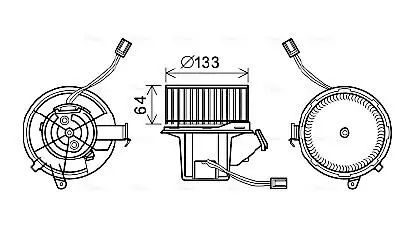 MS8628 Компресор салону AVA COOLING підбір по vin на Brocar
