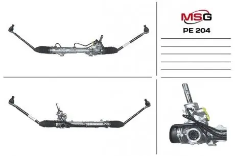PE204 Рульова рейка з ГПК нова PEUGEOT 307 01-11; CITROEN C4 04-11, C4 Picasso 06-13 MSG подбор по vin на Brocar