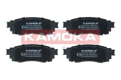 JQ101031 Комплект гальмівних накладок, дискове гальмо KAMOKA підбір по vin на Brocar