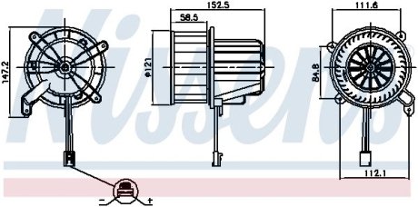 87621 Вентилятор салону NISSENS підбір по vin на Brocar