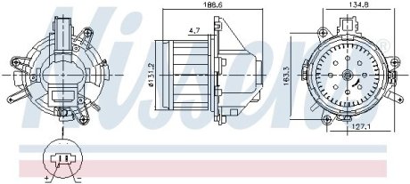 87596 Вентилятор салону NISSENS подбор по vin на Brocar