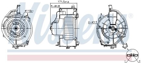 87478 Вентилятор салону NISSENS підбір по vin на Brocar