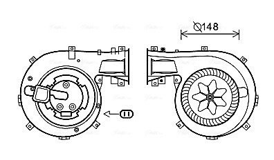 OL8618 Вентилятор обігрівача салону Opel Vectra C 02> climat (OL8618) AVA AVA COOLING підбір по vin на Brocar