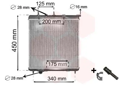 40002298 Радіатор охолодження двигуна CITROEN C3/ PEUGEOT 207 (Van Wezel) VAN WEZEL підбір по vin на Brocar