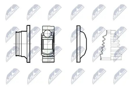 NPWME097 Внутренний шрус mercedes vito l=p,npwme097 NTY подбор по vin на Brocar