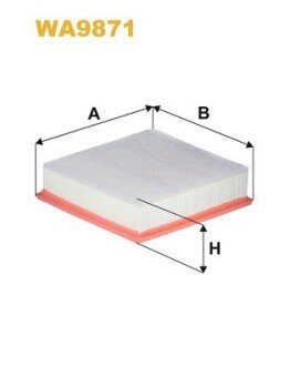 WA9871 Фільтр повітряний WIX FILTERS підбір по vin на Brocar