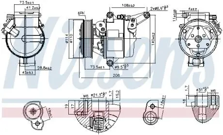 890948 Компресор кондиціонера First Fit NISSENS підбір по vin на Brocar