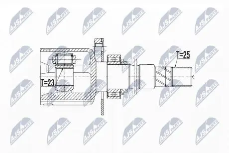 NPWFT070 ШАРНИР РАВНЫХ УГЛОВЫХ СКОРОСТЕЙ NTY підбір по vin на Brocar