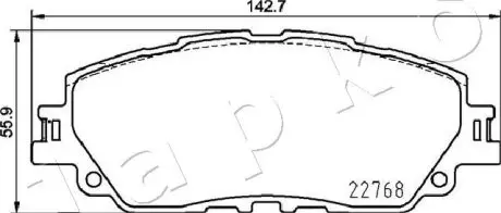 502026 Колодки гальмівні передні Toyota Camry 2.5 Hybrid (17 -), RAV 4 (18 -)/Lexus ES, UX (18-) (502026) JAPKO JAPKO підбір по vin на Brocar
