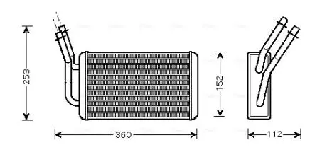 FD6316 Радиатор отопителя салона Ford Tranzit 00>06 AVA COOLING подбор по vin на Brocar