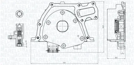 351516000017 Масляний насос Opel Astra, Insignia, 2,0CDTi, 09- MAGNETI MARELLI подбор по vin на Brocar