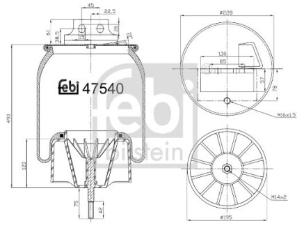 47540 Подушка амортизуюча FEBI BILSTEIN подбор по vin на Brocar