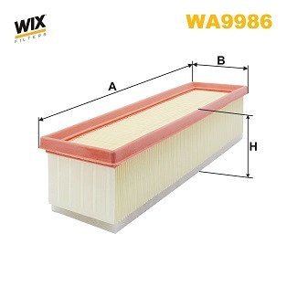 WA9986 Фільтр повітряний WIX FILTERS підбір по vin на Brocar