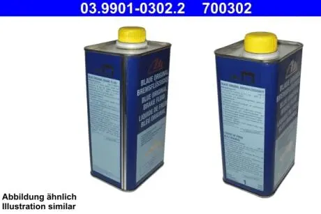 03990103022 Жидкость тормозная dot 3, "Blaue original", 1л ATE підбір по vin на Brocar