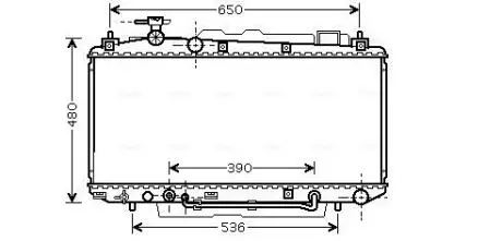 TO2300 Радиатор, охлаждения дивгателя AVA COOLING подбор по vin на Brocar