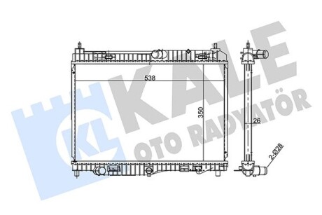 353880 Радиатор охлаждения Ford B-Max, Ecosport, Fiesta Vi, Transit Courier Radiator (353880) KALE OTO RADYATOR KALE OTO RADYATOR подбор по vin на Brocar