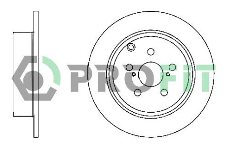 50101406 Диск гальмівний PROFIT підбір по vin на Brocar