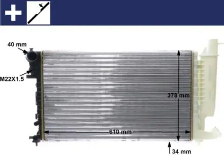 CR498000S Радіатор охолодження MAHLE / KNECHT підбір по vin на Brocar