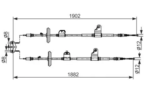 1987482562 Гальмівний трос BOSCH підбір по vin на Brocar