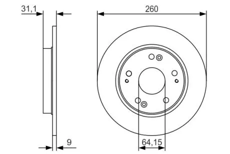 0986479V21 Гальмівний диск BOSCH підбір по vin на Brocar