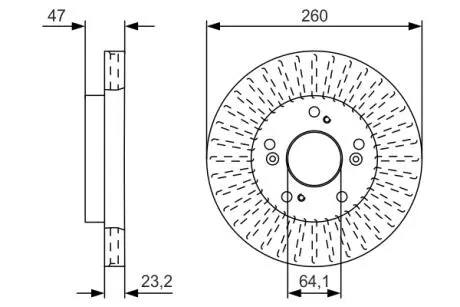 0986479U92 Гальмівний диск BOSCH підбір по vin на Brocar