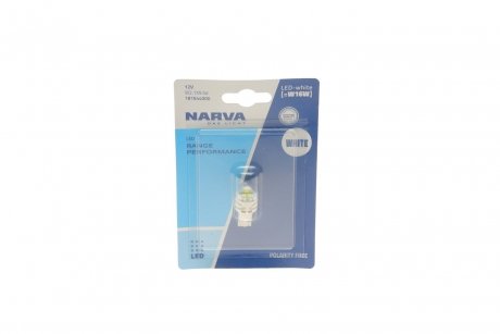 181644000 Лампа світлодіодна W16W white LED Range Performance 1,8W W2.1x9.5d (вир-во Narva) NARVA підбір по vin на Brocar