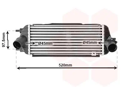 83004281 Інтеркулер Sportage/IX35 1.7CRDi 09+ (вир-во Van Wezel) VAN WEZEL підбір по vin на Brocar