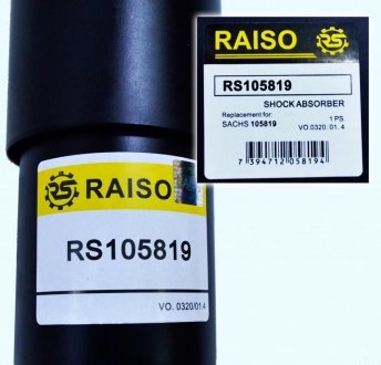 RS105819 Амортизатор передній (посилений) T4 91-03 (масл.) RAISO підбір по vin на Brocar