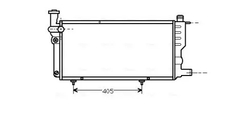 PE2099 Радиатор, охлаждения дивгателя AVA COOLING підбір по vin на Brocar