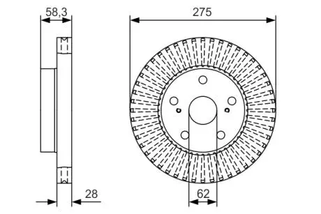 0986479A97 Гальмівний диск BOSCH підбір по vin на Brocar