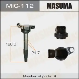 MIC112 Катушка зажигания 1ZRFE, 2ZRFE, NZE14#.ZRE14#.NZE15#.NCP11# MASUMA подбор по vin на Brocar