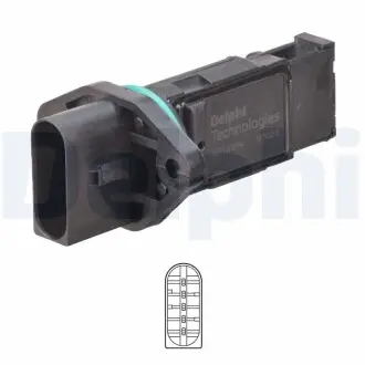 AF1033412B1 Розходомiр повiтря DELPHI підбір по vin на Brocar